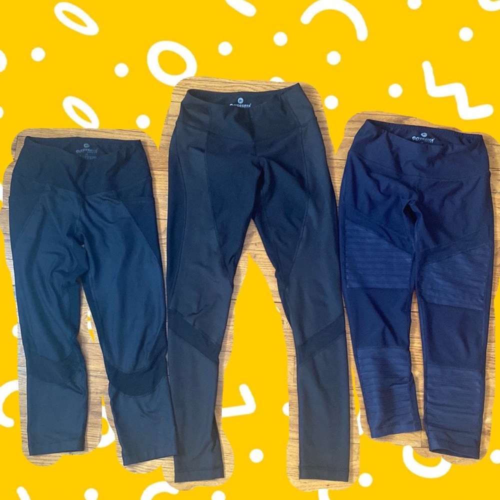3 Pack Bundle of 90 Degree By Reflex Workout Leggings Size XS